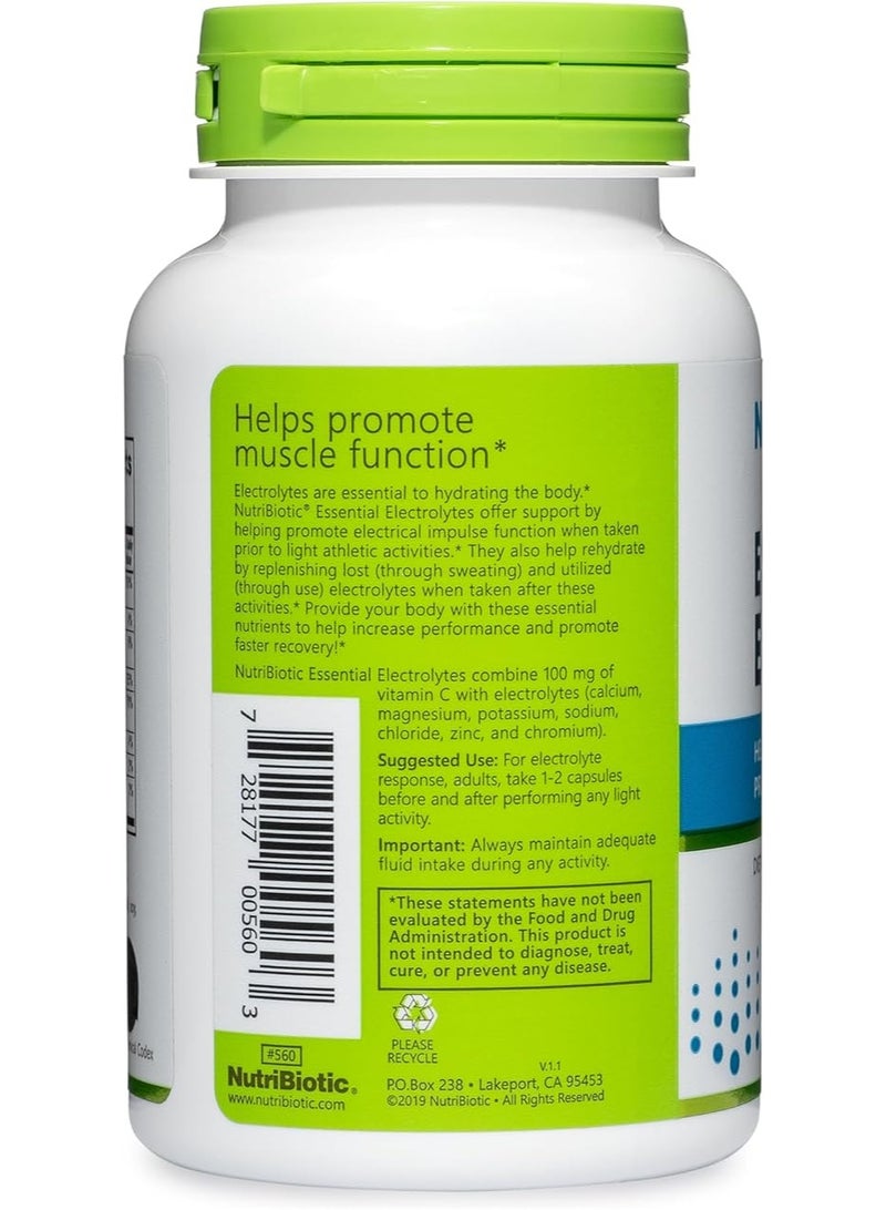 NutriBiotic, Performance, Essential Electrolytes, 100 Vegan Capsules - Image 3